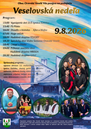 Veselovská nedeľa - plagát